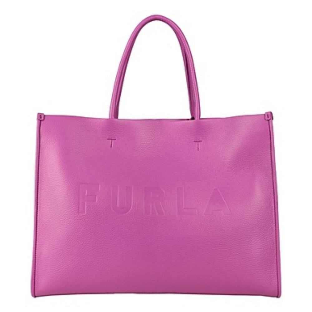 Furla Purple Large Tote Genuine Leather $650